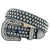 Luxe Premium Studded Rhinestone Belt Navy/Silver